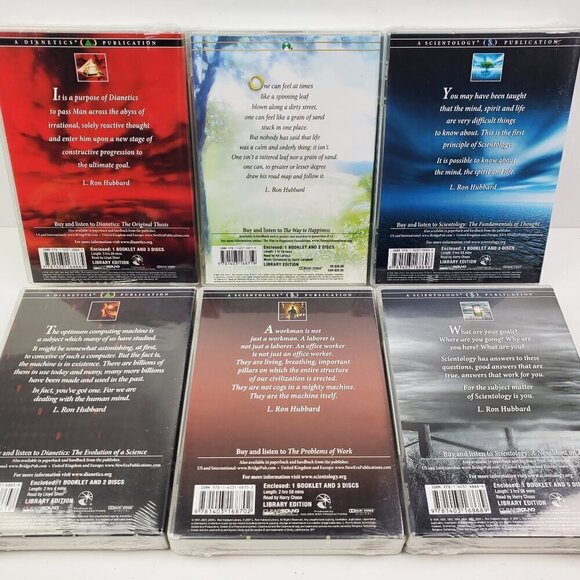 Dianetics Scientology Lot Audiobook CDs Booklets L. Ron Hubbard 6 Sets Sealed - Picture 2 of 9